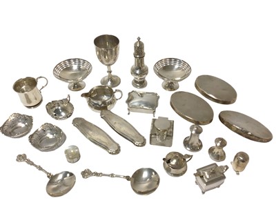 Lot 350 - Selection of miscellaneous Victorian and early 20th century silver