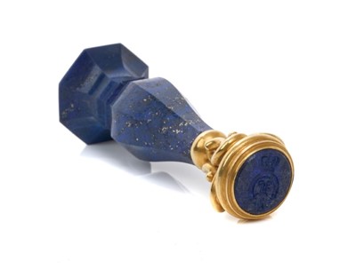 Lot 77 - Fine Royal gold and lapis lazuli seal