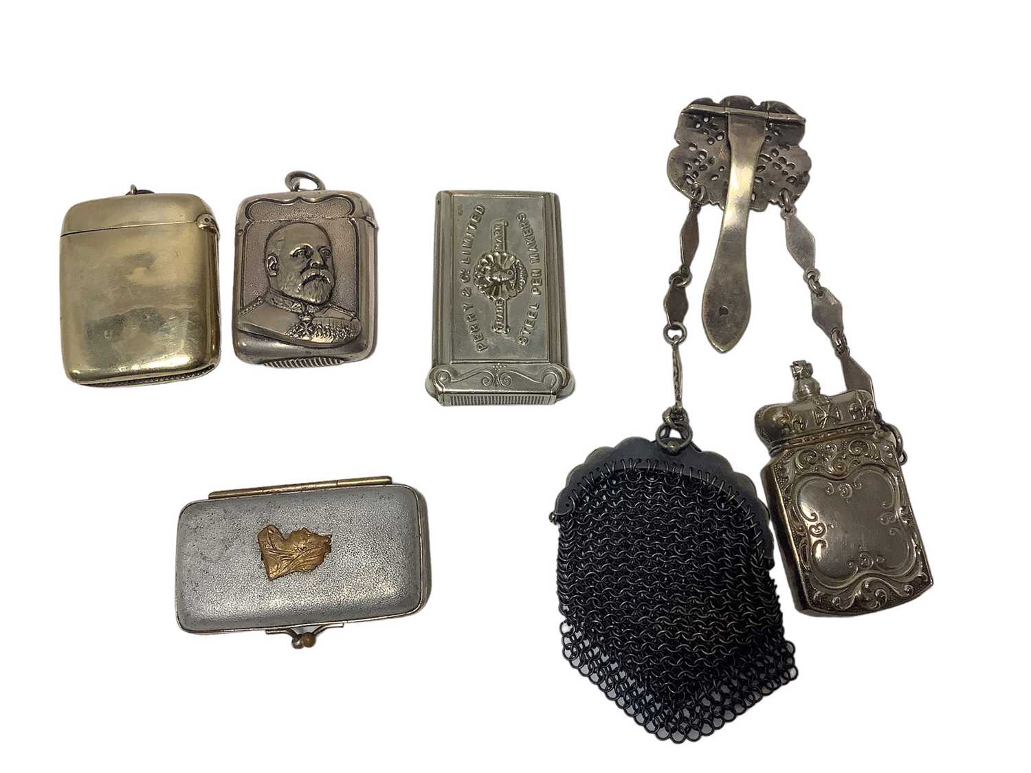 Lot 20 - Five Victorian and Edwardian Royal related Vesta cases