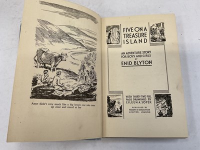 Lot 1594 - Enid Blighton - Five on a Treasure Island, 1942 first edition of the first Famous Five book, facsimile dust jacket