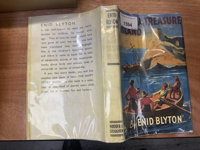 Lot 1594 - Enid Blighton - Five on a Treasure Island, 1942 first edition of the first Famous Five book, facsimile dust jacket