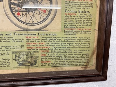 Lot 944 - Austin Seven Garage Chart poster - framed and glazed