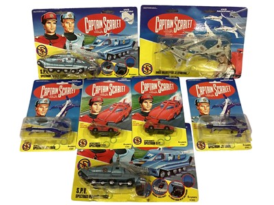 Lot 1994 - Diecast Matchbox Lady Penelope FAB 1 blister pack, Vivid Imaginations Captain Scarlet models, Matchbox 1-75 Series boxed & unboxed, Coca-Cola, Batman models etcs (3 boxes)