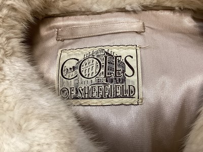 Lot 2122 - Cream mink jacket by Coles of Sheffield, white fur (probably ermine) capelet, 1970s Derry & Toms fitted mink coat and a red squirrel fur coat and mtching hat by Joseph Fox.  Plus a mink hats by De...