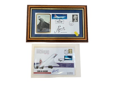 Lot 1441 - Concord memorabilia  Supersonic cover signed Captain David Leney, one other signed Captain Mike Bannister.