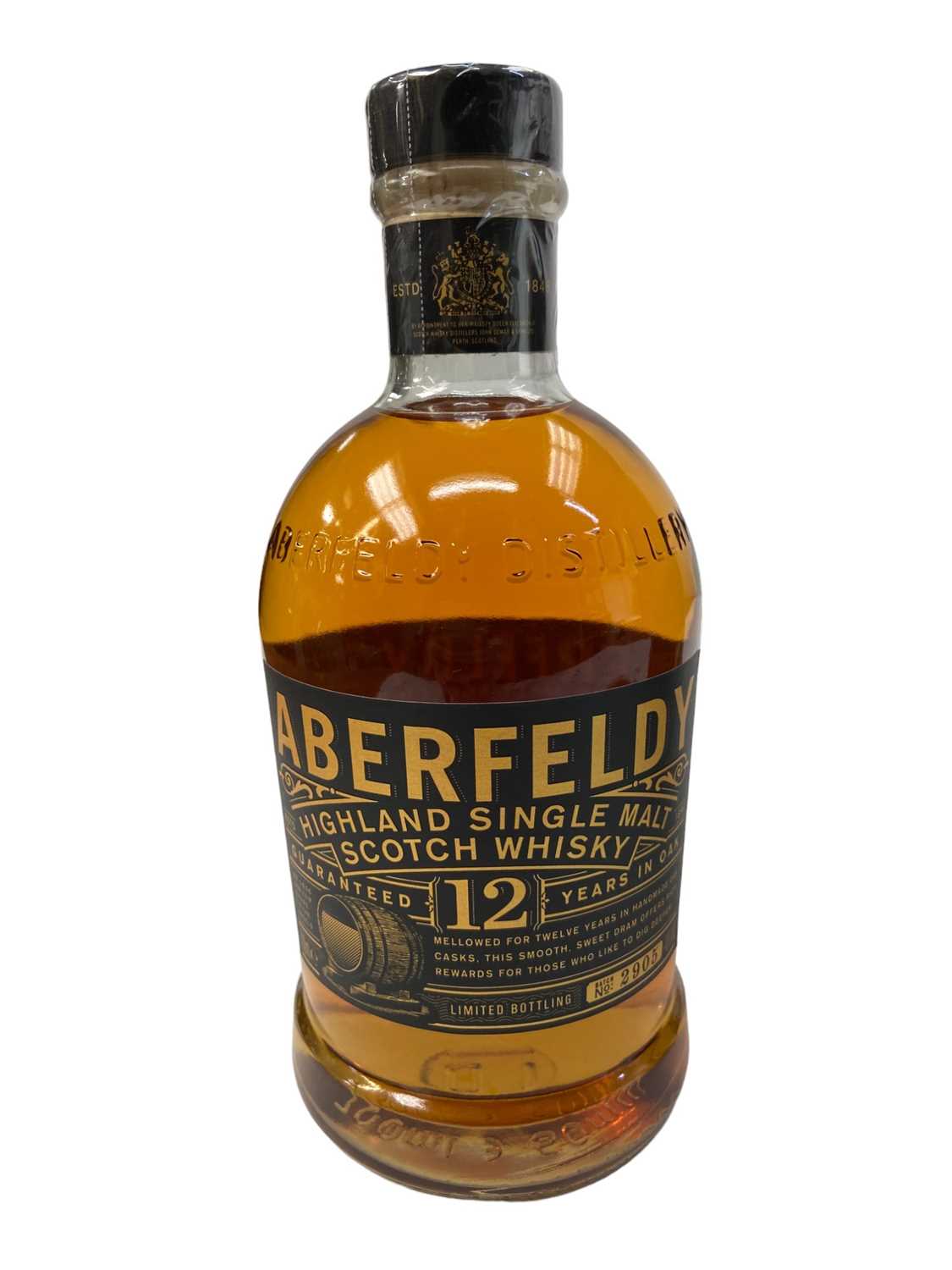 Lot 380 - One bottle, Aberfeldy Highland Single Malt Scotch Whisky, 12 years old, batch No. 2905, 40%, 700ml., in original tube