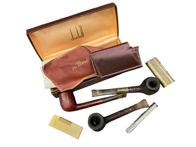 Lot 2572 - Collection of Dunhill pipes and lighters