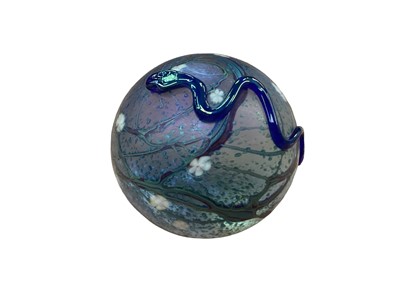 Lot 1224 - Okra Richard Golding paperweight - Snake