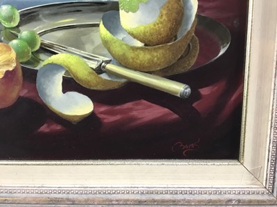 Lot 251 - Boros Gyula (Hungarian, b.1951) oil on panel, still life / vanitas, 58cm x 48cm, framed