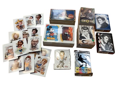 Lot 1480 - Collectors cards in sets including Elvis, Disney, Coca Cola etc