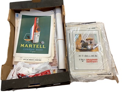 Lot 1482 - Box of advertising prints, 1910s and later, pop music prints etc