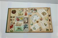 Lot 2581 - Victorian scrap album - including larger examples