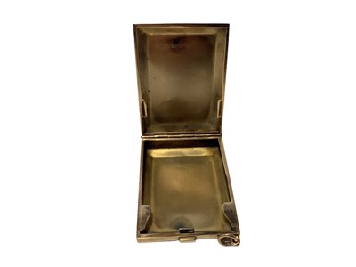 Lot 32 - Gold 9ct match book holder with engine turned decoration and engraved LB monogram 59 x 42mm, 29.79grams