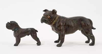 Lot 817 - Cold painted metal model of a bulldog and another model of a bulldog