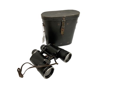 Lot 740 - Pair of Second World War binoculars marked 7x50 2221912 blc, in a possibly associated Nazi German Carl Zeiss binocular case.