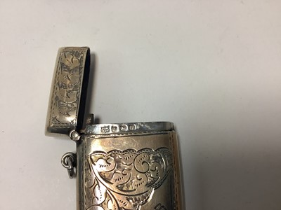 Lot 43 - Four Victorian and Edwardian silver Vesta cases