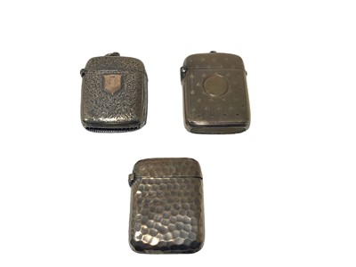 Lot 44 - Three good quality Victorian and Edwardian silver Vesta cases (3)