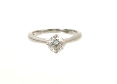 Lot 660 - Boodles diamond single stone ring, 1.06cts, G, VS2, in platinum setting