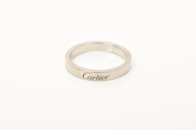 Lot 661 - Cartier platinum wedding ring