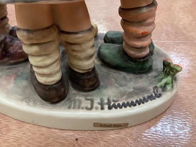 Lot 1242 - Large Hummel figure group - School Girls