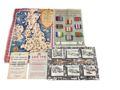 Lot 744 - Second World War Ministry of Food poster, together with another Second World War poster 'Save Time' and three military related posters (5 posters)