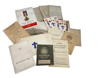 Lot 745 - Three First World War canvas backed Trench maps, together with various military training manuals and pamphlets (one box)