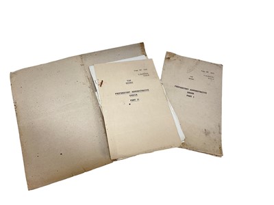 Lot 747 - Collection of Second World War Top Secret Preparatory Administrative Orders Part I and Part II dated 28th March 1944 and 22nd April 1944.