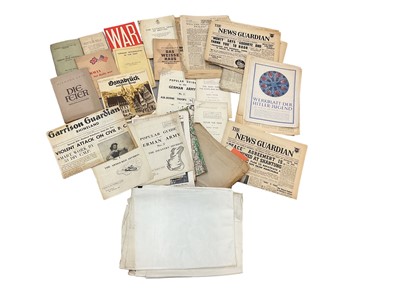 Lot 748 - Collection of Second World War newspapers, booklets, pamphlets and related ephemera (one box)