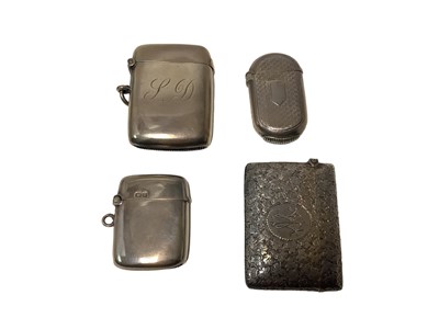 Lot 62 - Four Victorian and later Silver Vesta cases (4)