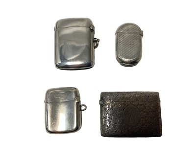 Lot 62 - Four Victorian and later Silver Vesta cases (4)