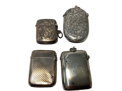 Lot 72 - Four Victorian and later silver Vesta cases various (4)