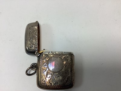 Lot 72 - Four Victorian and later silver Vesta cases various (4)