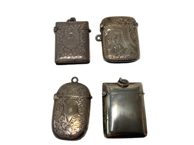 Lot 73 - Four Victorian and later silver Vesta cases various (4)