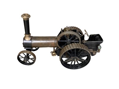 Lot 2005 - Live Steam, 1½" Burrell Traction Engine complete but no castings available, single crank compound with copper boiler (no certificate) missing gear cases, front hubs