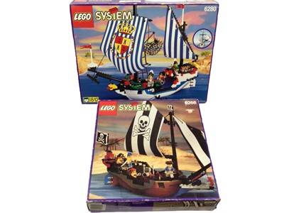 Lot 2017 - Lego Pirates 6280, 6268, 6232, 6236, 6246, 6237 (all boxed), 6258 (not boxed) (7)