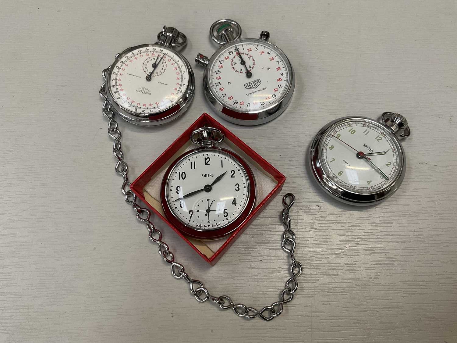Lot 2514 Heuer stopwatch and other stopwatches.