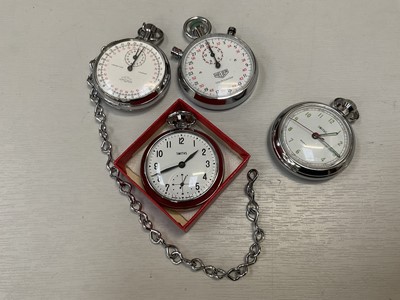 Lot 2514 - Heuer stopwatch and other stopwatches.