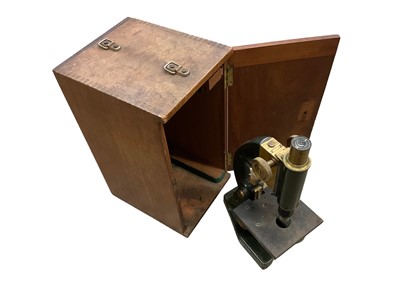 Lot 2522 - Cased microscope