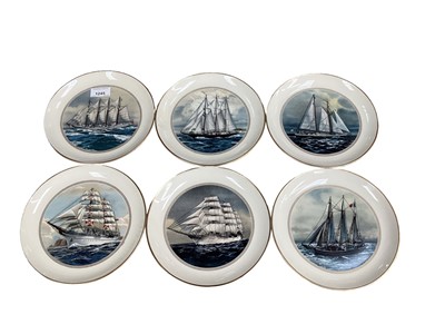 Lot 1245 - Set of twelve The Summer Collection Tall Ships plates