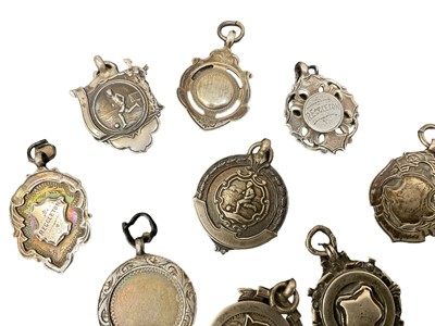 Lot 575 - Collection of 1920s silver football medals