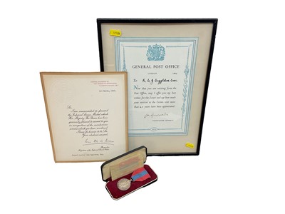 Lot 847 - Elizabeth II Imperial Service medal named to Rupert Leslie John Eggleton, in box of issue, together with citations and safe driving medals.