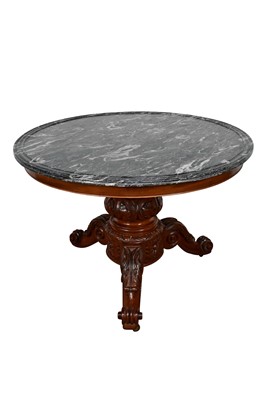 Lot 1284 - 19th century French marble topped mahogany gueridon