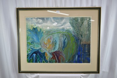 Lot 1170 - Michael Chase (1915-2001) watercolour - Landscape, apparently unsigned, 56cm x 78cm, in glazed frame