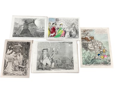 Lot 1610 - Collection of unframed satirical prints after Gillray, Bohn and later editions