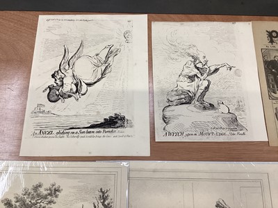 Lot 1610 - Collection of unframed satirical prints after Gillray, Bohn and later editions