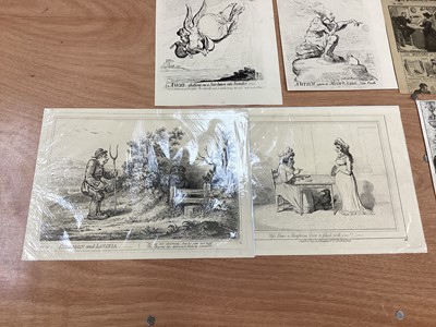 Lot 1610 - Collection of unframed satirical prints after Gillray, Bohn and later editions