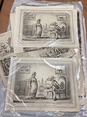 Lot 1610 - Collection of unframed satirical prints after Gillray, Bohn and later editions