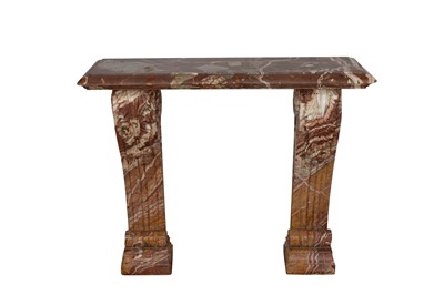 Lot 1296 - Impressive rococo variegated marble pier table