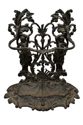 Lot 1298 - Fine 19th century French cast iron stick stand by Corneau Alfred