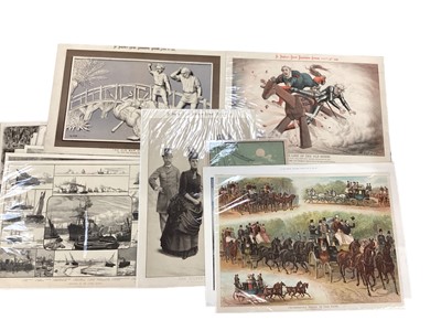 Lot 1611 - Quantity of unframed prints and engravings